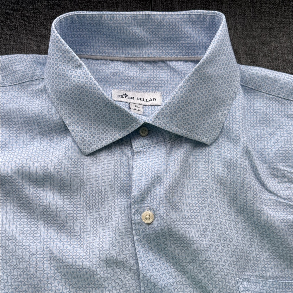 Peter Millar Light Blue Casual Button Down Shirt